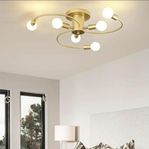 Modern Satellit-Taklampa i Guld – Industriell Design