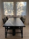 Bord  + 6 stolar