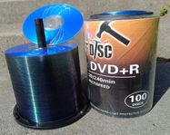 Brännbara DVD-skivor, ca 175 st Dvd+r