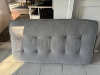 Ljusgrå Sänggavel 120cm med Sängkappa 60cm hög Jotex