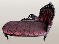 Chaise Longue soffa i viktoriansk stil