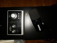 Audient iD14 ljudkort och Shure MV7 mix