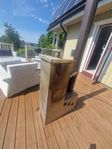 Vedeldad kamin till badtunna 