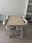 Ikea matbord Norråker + fyra stolar från Jotex Catalina