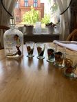 små glas med karaff