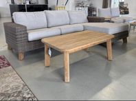 utemöbler loungegrupp i teak och konstrotting