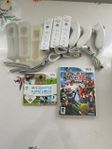 3 kontrol+3 nunchuck+wii sports+smash bros
