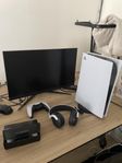 PS5 Digital + 165 Hz-skärm + Pulse 3D-headset + Pro-kontr