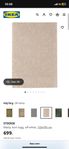 STOENSE Matta, kort lugg, off-white, 133x195 cm