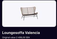 Ute loungesoffa/balkongmöbel