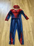 Dräkt + Mask Spider Man (stl. 110/116, 4-6 år)