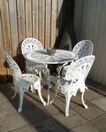 Cafemöbler / cafeset i Gjutjärn i Shabby Chic