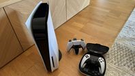 PS5 Disc-version i toppskick,  2TB SSD & DualSense Edge