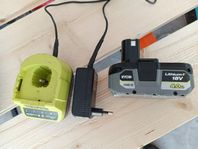 Ryobi batteri one+ 18v och laddare