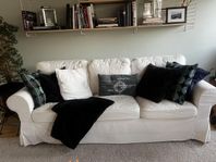 Vit 3-sits soffa, Ektorp, Ikea
