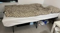 Mattress and metal foldable bed frame
