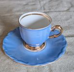 kaffekopp + ett fat 