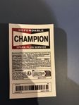klistermärke Champion