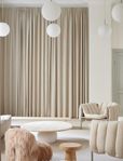 Gotain vävd linnegardin Sand dubbel bredd 280 x 270 cm