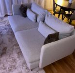 IKEA Söderhamn 3-sitssoffa + 2 armstöd (Tallmyra vit/svart