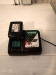 Makita laddare och 2st 4aH batterier 