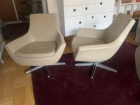 Snurrfåtölj läder