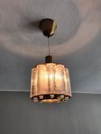Taklampa i glas och mässing retro
