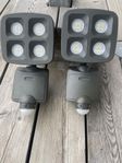 LED strålkastare med sensor 36 W 2 st