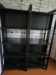 5 st LAIVA bokhylla från IKEA, 62x24x165cm, svartbrun