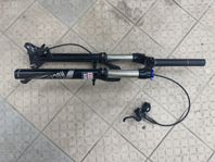 cykel däck framgaffel och skivbroms fram