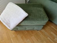 Chesterfield fottpall/sittpall grön