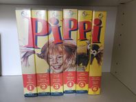 Pippi VHS Samling med 6 filmer