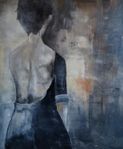 stor målning 120 x 100 cm