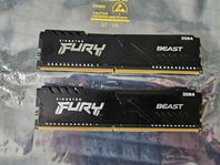 Kingston Fury Beast 16GB DDR4 RAM minne (2x8GB) 3200MHz
