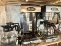 Kaffebryggare 2 st Coffee Queen och värmeplatta 