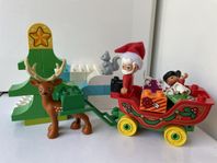 Duplo: siffertåg, tomte med släde & Polis och tjuv