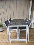 Utemöbel i vitlackad aluminium 