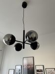 Modern Globe Ceiling Lamp - Black/Smoke Glass