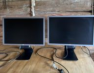 2 styck 24-tum HP EliteDisplay E241i LED 