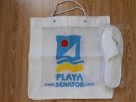 Nya badtofflor & väska