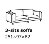 IKEA Nockeby, Soffa inkl fotpall