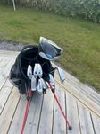 golfklubbor och bag