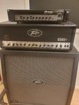 Peavey 6505+ med Peavey ValveKing 4x12-låda, Ampeg SVT7 Pro