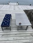 Fri Form bänk och bord i grå alu