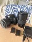 CANON EOS 750D systemkamera + vidvinkel och zoom-objektiv