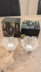 2 st ljusstakar Mats Jonasson Wildlife – frostat glas