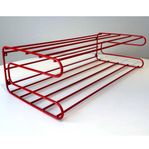Retro Ikea "Frän" röd vägg skohylla/hatthylla vintage
