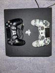 Playstation 4 Pro med två kontroller