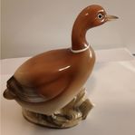 ANKA! - Vintage brun ankfigur i fin porslin i utmärkt skick