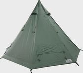 Kåta/Tipi med vedeldad spis med tillhörande skorrsten